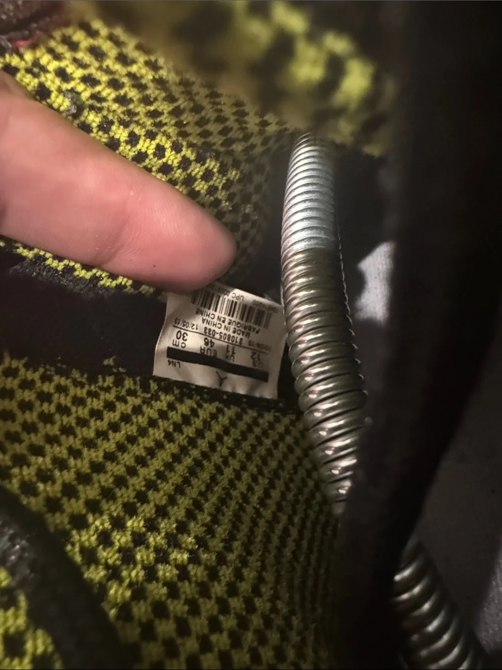 Jordan Men's Black and Yellow High-Top Sneakers